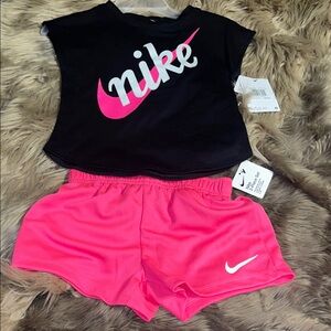 Nike Black and Pink Kids Outfit